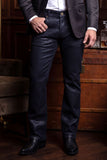Barabas Men's Stretch Coated Casual Denim Straight Fit Jeans 6ESN02ST Navy