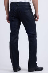 Barabas Men's Stretch Coated Casual Denim Straight Fit Jeans 6ESN02ST Navy