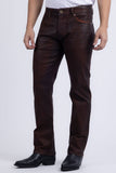 Barabas Wholesale Men's Stretch Coated Casual Denim Straight Fit Jeans 6ESN02ST Cognac