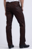 Barabas Men's Stretch Coated Casual Denim Straight Fit Jeans 6ESN02ST Cognac
