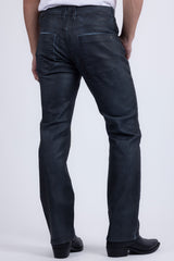 Barabas Men's Stretch Coated Casual Denim Straight Fit Jeans 6ESN02ST Blue