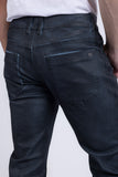 Barabas Men's Stretch Coated Casual Denim Straight Fit Jeans 6ESN02ST Denim