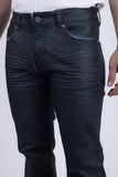 Barabas Men's Stretch Coated Casual Denim Straight Fit Jeans 6ESN02ST Navy