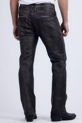 Barabas Men's Stretch Coated Casual Denim Straight Fit Jeans 6ESN02ST Charcoal
