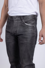 Barabas Wholesale Men's Stretch Coated Casual Denim Straight Fit Jeans 6ESN02ST Charcoal