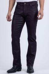 Barabas Wholesale Men's Stretch Coated Casual Denim Straight Fit Jeans 6ESN02ST Purple