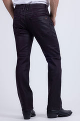 Barabas Men's Stretch Coated Casual Denim Straight Fit Jeans 6ESN02ST Purple