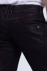 Barabas Wholesale Men's Stretch Coated Casual Denim Straight Fit Jeans 6ESN02ST Purple