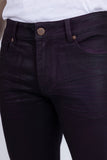 Barabas Men's Stretch Coated Casual Denim Straight Fit Jeans 6ESN02ST Purple