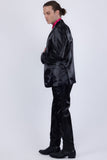 Barabas Wholesale Men's Shiny Satin Look Notch Shawl Lapel Suit 6ESU15 Black