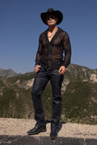 Barabas Wholesale Men's See Through Knitted Breathable Long Sleeve Shirt 6KNB01 Black