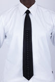 Barabas Wholesale Men's Rhinestone Shiny Satin Luxury Formal Necktie 6NT01 Black Black