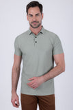 Barabas Wholesale Men's Solid Color Geometric Stretch Polo Shirts 6P02 Green