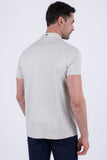 Barabas Wholesale Men's Solid Color Geometric Stretch Polo Shirts 6P03 