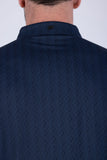 Barabas Wholesale Men's Solid Color Geometric Stretch Polo Shirts 6P04 Estate Blue