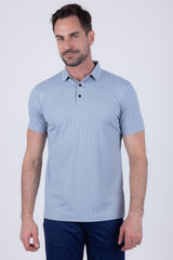Barabas Wholesale Men's Solid Color Geometric Stretch Polo Shirts 6P04 Windsurfer
