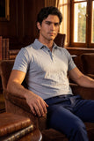 Barabas Wholesale Men's Solid Color Geometric Stretch Polo Shirts 6P04 Windsurfer