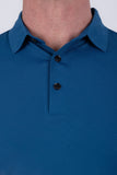 Barabas Wholesale Men's Solid Color Geometric Stretch Polo Shirts 6P05 Navy