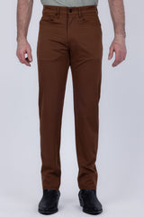 Barabas Wholesale Men's Solid Color Casual Straight Leg Dress Pants 6SN03 Brown