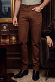Barabas Wholesale Men's Solid Color Casual Straight Leg Dress Pants 6SN03 Chocolate
