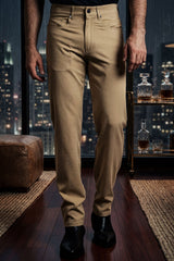 Barabas Wholesale Men's Solid Color Casual Straight Leg Dress Pants 6SN03 Curry