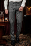 Barabas Wholesale Men's Solid Color Casual Straight Leg Dress Pants 6SN03 Lead Grey