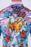 Barabas Wholesale Men's Western Floral Vaqueros Design Long Sleeve Shirts 6SPR08 Multicolor