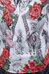 Barabas Wholesale Men's Western Floral Vaqueros Design Long Sleeve Shirts 6SPR08 White