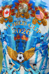 Men's Wholesale Rhinestone 2026 World Cup Floral Print Shirt | BARABAS 6SPR20