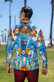 Men's Wholesale Rhinestone 2026 World Cup Floral Print Shirt | BARABAS 6SPR20