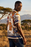 Barabas Men's Wholesale Wilderness Casual Rhinestone Short-Sleeve Shirt 6SSR01 White