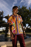 Men's Wholesale Roman Rhinestone Casual Short-Sleeve Shirt | BARABAS 6SSR03 Multi
