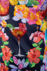Barabas Men's Wholesale Rhinestone Cocktails Floral Short-Sleeve Shirt 6SSR06 Black