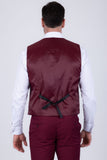 Barabas Wholesale Men's Solid Color Contrasting Shawl Lapel Suit 6SU05 Burnt Russet