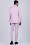 Barabas Wholesale Men's Solid Color Tailored Matte Peak Shiny Lapel Suit 6SU06 Rose