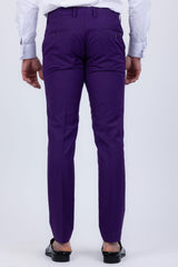 Barabas Wholesale Men's Solid Color Tailored Matte Peak Shiny Lapel Suit 6SU06 Purple