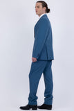 Barabas Wholesale Men's Smooth Matte Performance Notch Lapel Suit 6SU07 Navy
