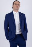 Barabas Wholesale Men's Smooth Matte Performance Notch Lapel Suit 6SU07 Estate Blue