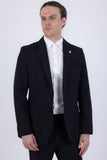 Barabas Wholesale Men's Essential 2-Pieces 2-Button Notch Lapel Suit Set 6SU08 Black