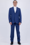 Barabas Wholesale Men's Essential 2-Pieces 2-Button Notch Lapel Suit Set 6SU08 Blue