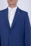 Barabas Wholesale Men's Essential 2-Pieces 2-Button Notch Lapel Suit Set 6SU08 Blue