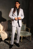 Barabas Wholesale Men's Essential 2-Pieces 2-Button Notch Lapel Suit Set 6SU08 Silver