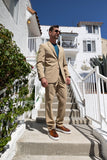 Barabas Wholesale Men's Essential 2-Pieces 2-Button Notch Lapel Suit Set 6SU08 Tan