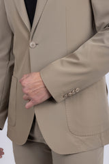 Barabas Wholesale Men's Essential 2-Pieces 2-Button Notch Lapel Suit Set 6SU08 Tan