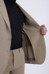 Barabas Wholesale Men's Essential 2-Pieces 2-Button Notch Lapel Suit Set 6SU08 Brown