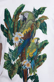Barabas Men's Laurent Tropical Iguana Rhinestone T-Shirt 6TR02 White