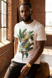 Barabas Men's Laurent Tropical Iguana Rhinestone T-Shirt 6TR02 White