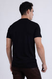 Barabas Men's San Judas Tadeo Rhinestone T-Shirt Crew Neck 6TR04 Black