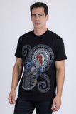 Barabas Wholesale Men's Rooster Geometric Rhinestones Crew Neck Shirt 6TR05 Black