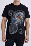 Barabas Wholesale Men's Rooster Geometric Rhinestones Crew Neck Shirt 6TR05 Black